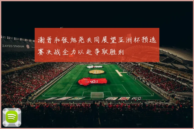 谢晋和张旭尧共同展望亚洲杯预选赛决战全力以赴争取胜利
